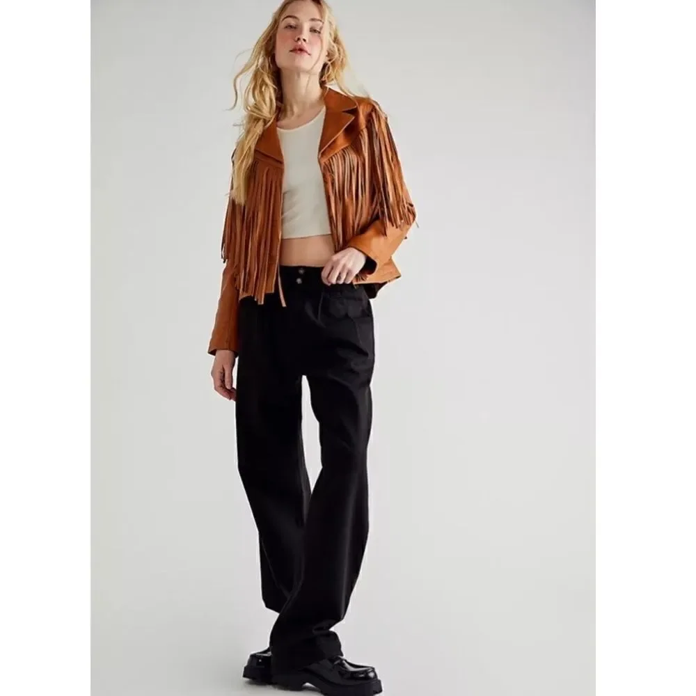 Free People Understated Leather Bronco Jacket - Picture 2 of 6